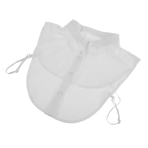 Gadpiparty Abnehmbarer Spitzen falscher Kragen Damen Hohlraum design Vielseitiger Blusen krageneinsatz Weiß Weicher Komfort Modisches Dekor für Blusen und Kleider von Gadpiparty