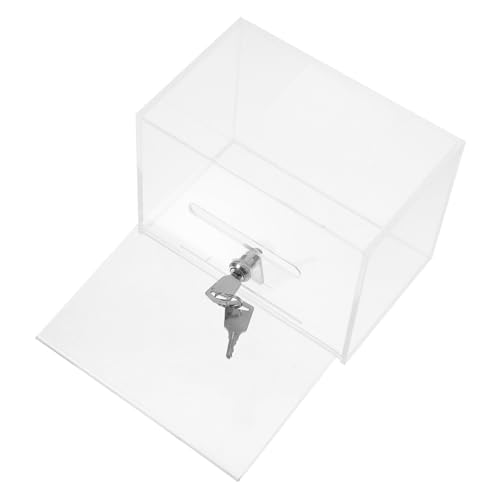 Gadpiparty Abschließbare Acrylbox mit Schlitz und Transparentem Design Robuste Wahlurne für Meinungsumfragen Geeignet für Regierung Schule Unternehmen und Gemeinschaftszentren Klare Sicht von Gadpiparty