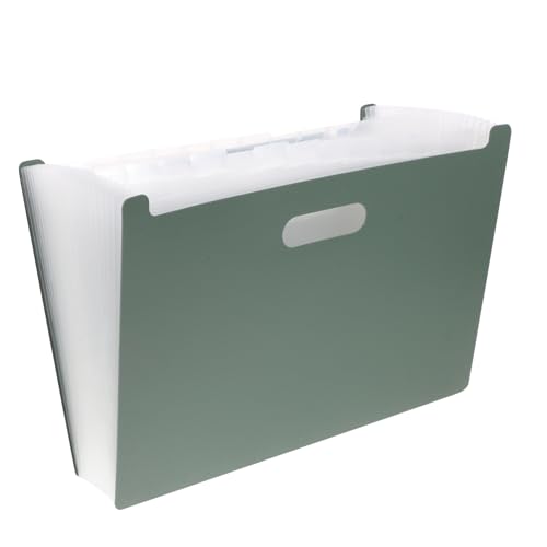Gadpiparty Aktenordner mit Erweiterbarem Design Tragbarer Dokumenten Organizer aus Strapazierfähigem Material für Büro Schule und Zuhause Mehrere Fächer für Papiere und Belege Matcha von Gadpiparty