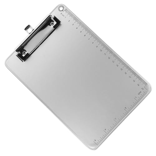 Gadpiparty Aluminiumlegierung Klemmbrett mit Stabiler Metalklemme Rutschfest für Schule und Büro Korrosionsbeständig Glatte Oberfläche für Notizen und Dokumente von Gadpiparty