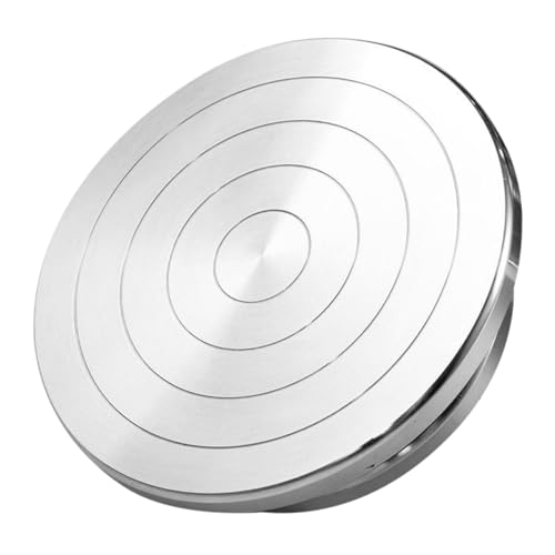 Gadpiparty Aluminiumlegierung Turntable Ton Keramik-Plattenspieler Töpferscheibe Bildhauerei Modelliermasse Drehtisch Werkbank 360-Grad-Drehgelenk Plattenteller Basis Silver von Gadpiparty