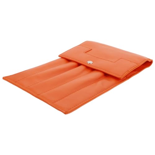 Gadpiparty Aufbewahrungstasche Für Nadeln Fall Kreisförmig Häkeln Strickzubehör Nadel-organizer-tasche Aufbewahrungstasche Für Stricknadeln Nadelhalter Strickhalter Nadeletui Orange Leder von Gadpiparty