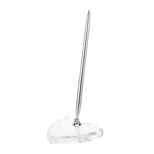Gadpiparty Ballpoint Signing Pen mit Stabilem Acryl-herzständer Silberner Kugelschreiber mit Rutschfestem Sockel für Hochzeit Gästebuch Verlobung Zeremonie Empfang Bleibende Erinnerung Gadpiparty Ballpoint Signing Pen mit Stabilem Acryl-herzständer Silberner Kugelschreiber mit Rutschfestem Sockel für Hochzeit Gästebuch Verlobung Zeremonie Empfang Bleibende Erinnerung von Gadpiparty