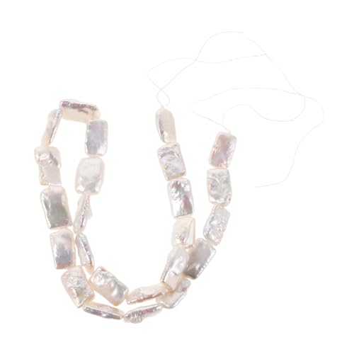 Gadpiparty Barock Perlen Unregelmäßige Süßwasser Zuchtperlen Weiß Strang Lose Perlen für DIY Schmuckherstellung Ohrringe Armbänder Halsketten von Gadpiparty