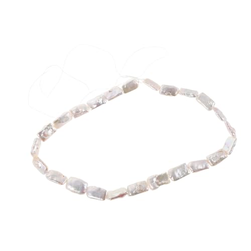 Gadpiparty Barock Süßwasserperlen Strang Weiß Unregelmäßige Zuchtperlen Perlen für DIY Ohrringe Armbänder Halsketten Schmuckherstellung Natürliche Perlen Spacer Beads von Gadpiparty