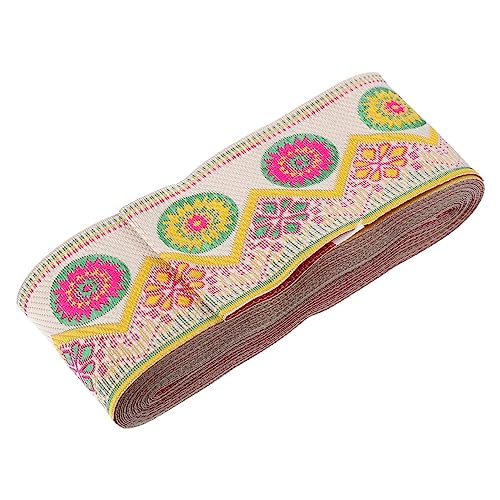 Gadpiparty Besticktes Spitzenband Quaste Gobelinband Dekorativ Vintage -band Blumenaccessoire Schleife Stickerei Gewebtes Band Seidenband Bänder Zum Basteln Blumenband Stoff Trimmen Polyester von Gadpiparty