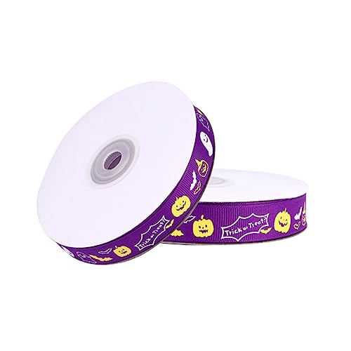 Gadpiparty Breites Halloween Geschenkband mit Druck Yards für Kreative Dekoration Diy Headdresses und Präsentverpackungen Lila Farbdesign für Halloween Feiern Gadpiparty Breites Halloween Geschenkband mit Druck Yards für Kreative Dekoration Diy Headdresses und Präsentverpackungen Lila Farbdesign für Halloween Feiern von Gadpiparty