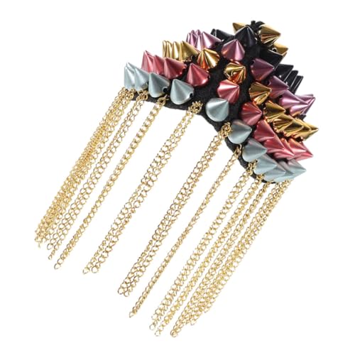 Gadpiparty Bunte Punk Epaulette mit Quasten Robuster Dekorative Schulterklappe für Kostüm Auffälliges Modisches Accessoire für Besondere Anlässe von Gadpiparty