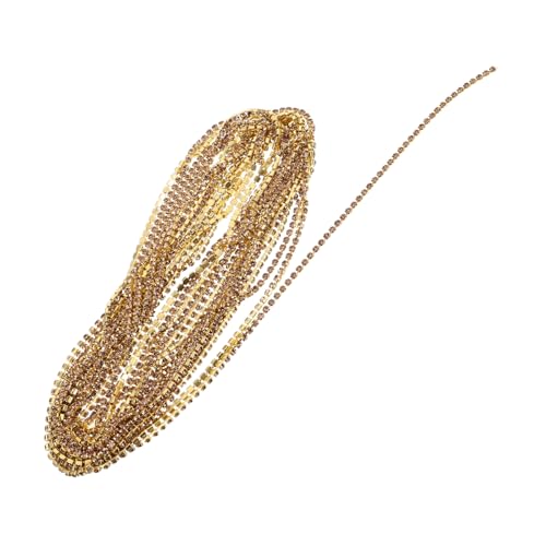Gadpiparty Bunte Strasskette Kristallsteine Geschlossene Klaue Kette für Schmuckherstellung DIY Nähen Bastelarbeiten Langlebige Glasperlen Verzierungsband von Gadpiparty