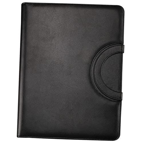Gadpiparty Business Portfolio Case mit Reißverschluss Multifunktionale Leder Aktentasche für und Damen für Meetings Reisen und Bürobedarf Notizblock Schwarz und Mehreren Fächern zur Optimalen von Gadpiparty