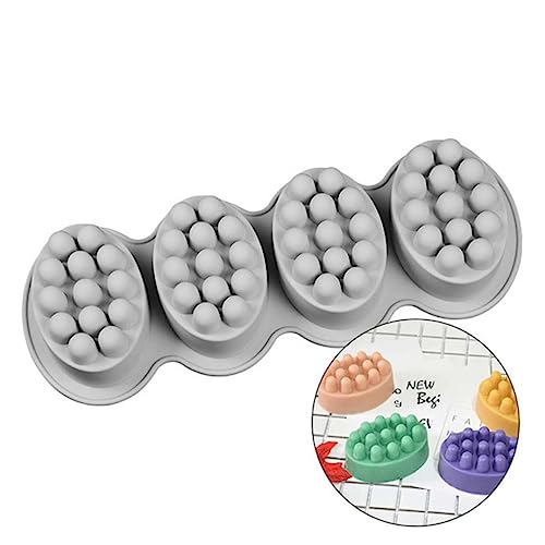 Gadpiparty Cavity Silikon Seifenform Ovaler Massagebürsten Mold für Diy Seifen und Kuchenbacken Flexibel Antihaftend und Leicht zu Reinigen von Gadpiparty