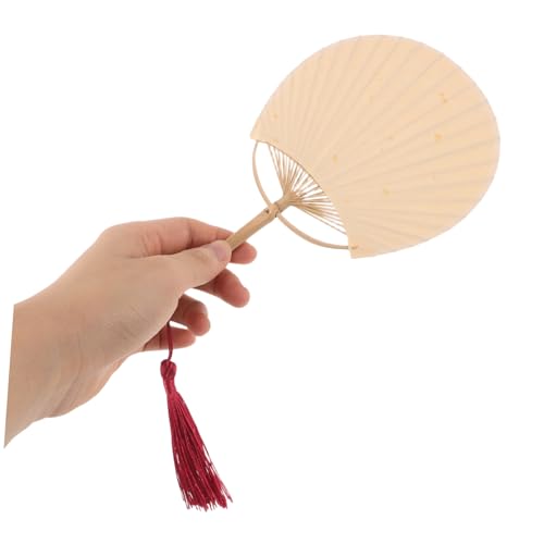 Gadpiparty Chinesischer Bambus Fächer Handgewebt mit Quaste Doppelseitig Blanko DIY Malerei Mini Handventilator für Hochzeit Party Cosplay Dekoration Gadpiparty Chinesischer Bambus Fächer Handgewebt mit Quaste Doppelseitig Blanko DIY Malerei Mini Handventilator für Hochzeit Party Cosplay Dekoration von Gadpiparty