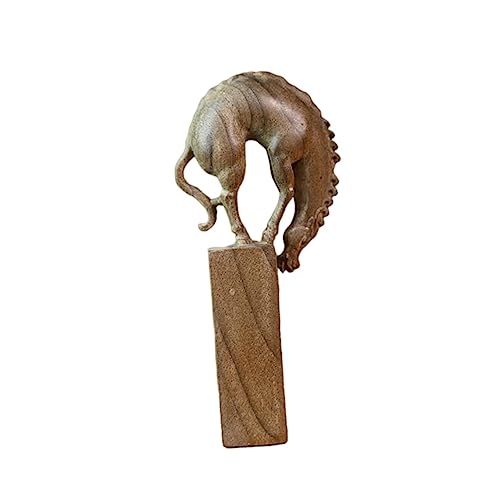 Gadpiparty Chinesischer Stil Holzstempel Eleganter Pferdemodell Stempel für Schreibtischdekoration Handgefertigtes Wohnornament Langlebigem Nussbaumholz von Gadpiparty