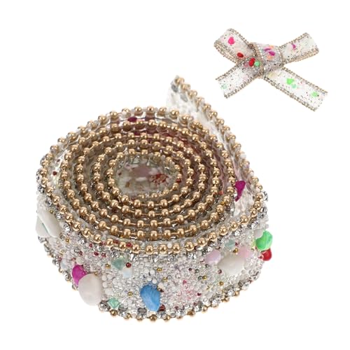 Gadpiparty Cuttable Strassband mit Hotfix Kleber Dekoratives Glitzerband für Kostümzubehör Vielseitiges Zierband für Abendkleider DIY Kleidung Taschen und Schuhe von Gadpiparty