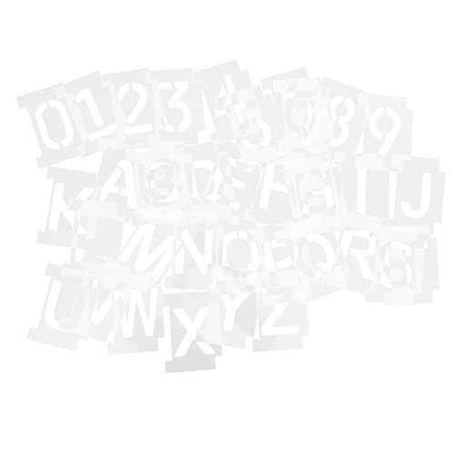 Gadpiparty DIY Buchstaben und Zahlen Schablonen Kunststoff Buchstaben Zahlen für Kreative und Bastelprojekte Wiederverwendbare Malschablonen für Zuhause von Gadpiparty