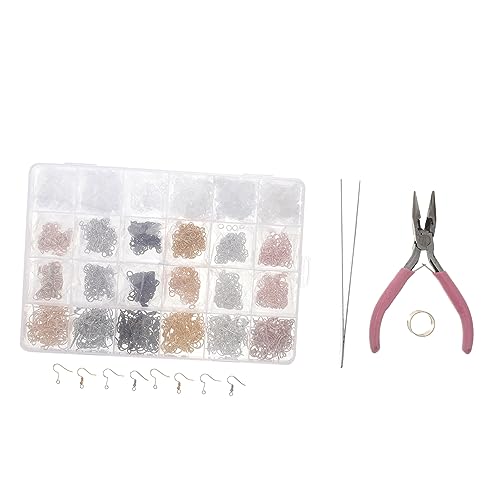 Gadpiparty DIY Ohrring Set Earring Making Kit mit Ohrhaken Sprüngen Stiften und Schmuckzubehör für Kreative Schmuckherstellung für Bastelprojekte und Persönliche von Gadpiparty