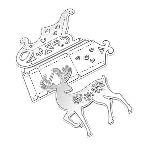 Gadpiparty DIY Schneidwerkzeug aus Hochkohlenstoffstahl Langlebige Weihnachts Schlitten und Rentier Stanzformen für Papierbasteln Scrapbooking Grußkartenherstellung Geeignet für Handstanzen Gadpiparty DIY Schneidwerkzeug aus Hochkohlenstoffstahl Langlebige Weihnachts Schlitten und Rentier Stanzformen für Papierbasteln Scrapbooking Grußkartenherstellung Geeignet für Handstanzen von Gadpiparty