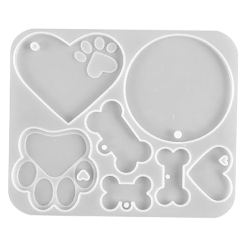 Gadpiparty DIY Silikonform für Hundeknochen Anhänger Non Stick Silikon Gießform für Haustiermarken für Bastelprojekte und Epoxidharz Gießen DIY Enthusiasten von Gadpiparty