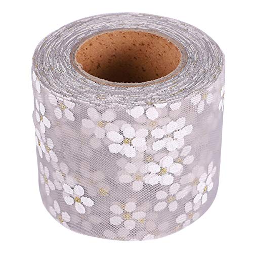 Gadpiparty DIY Spitzenband mit Kleinen Pflaumenblüten Graues Gazeband für Kopfschmuck Kleidung und Bastelbedarf Yards Gadpiparty DIY Spitzenband mit Kleinen Pflaumenblüten Graues Gazeband für Kopfschmuck Kleidung und Bastelbedarf Yards von Gadpiparty