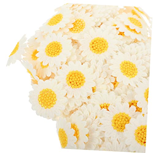 Gadpiparty Daisy Spitzenband mit Blumenmuster Yards Wasserlösliche Stickerei für Diy Nähprojekte Hochzeitsdekoration und Bastelarbeiten Langlebig und Vielseitig Einsetzbar von Gadpiparty