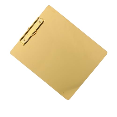 Gadpiparty Dateispeicherblock Klemmbretter im Letter-Format Ordner Dokumentinhaber Papier Bürodesk -Zubehör mit Planke klemmmarkise A4-Klemmbrett Datei Zwischenablage Schreibtafel Golden von Gadpiparty