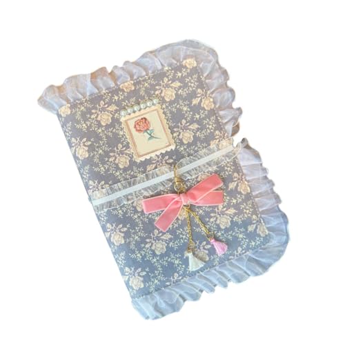 Gadpiparty Dekorativer Lose Notizblock mit Stoff Lace Kanten Tragbares Diy Scrapbook Notizbuch für Kreative Notizen und Tagebuchführung für Reisen und Tägliche Planung von Gadpiparty