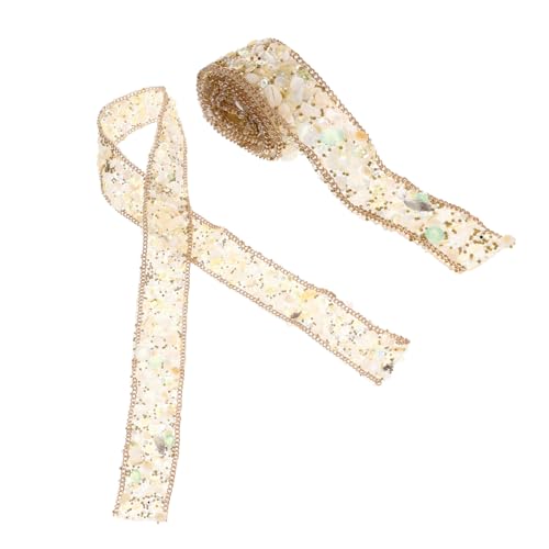 Gadpiparty Dekoratives Strassband Breit Hitzebeständiges Selbstklebendes Glitzerband mit Goldenen Pailletten und Kettendekor Vielseitiges Bastel und Bekleidungszubehör von Gadpiparty