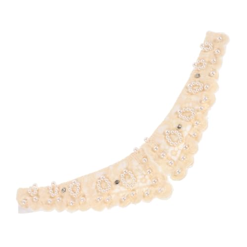 Gadpiparty Detachable Perlenkragen mit Spitzenbesatz Abnehmbarer Blusenkrageneinsatz mit Retro Stickerei Weiße Fake Kragen Overlay Vielseitiger Rüschenkragen Choker für Damen Eleganter Gadpiparty Detachable Perlenkragen mit Spitzenbesatz Abnehmbarer Blusenkrageneinsatz mit Retro Stickerei Weiße Fake Kragen Overlay Vielseitiger Rüschenkragen Choker für Damen Eleganter von Gadpiparty