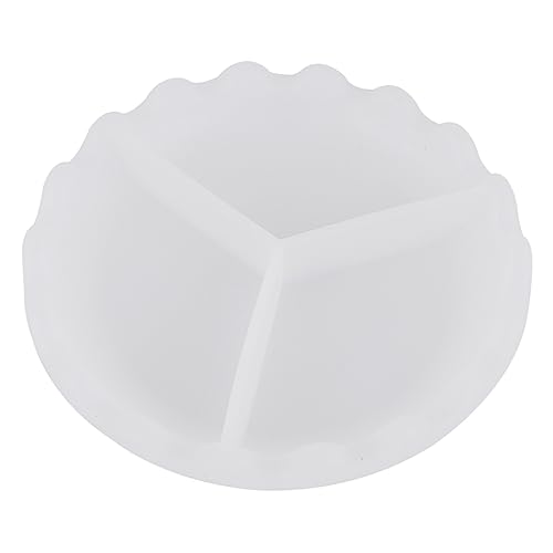 Gadpiparty Diy Silikonform für Epoxidharz Kreative Spiegelform Runde Flache Platte für Handgemachte Kunstprojekte Weiß von Gadpiparty