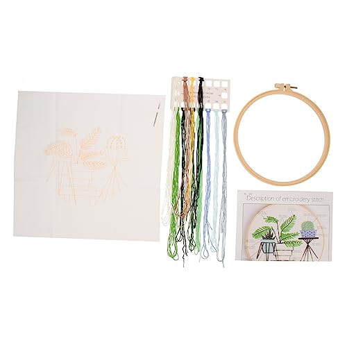 Gadpiparty Diy Stickset für Anfänger mit Bambus Stickrahmen Farbigen Garnen und Baumwollstoff Handgefertigtes Kreuzstich für Hobby Stickerei und Kreatives Basteln Zuhause von Gadpiparty