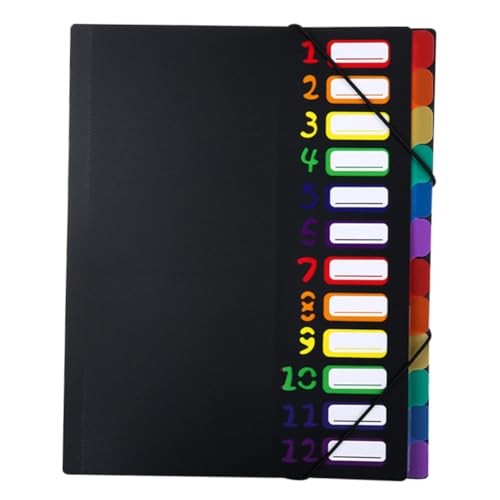 Gadpiparty Dokumentenmappe mit Mehreren Fächern Leichte Tragbare Aktenordner Tasche für Schule Büro und Reisen und Abheftbar für von Gadpiparty