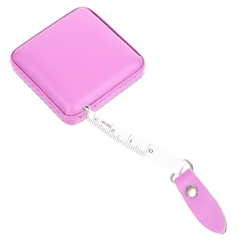 Gadpiparty Einstellbares Maßband PU Leder Weiches Körpermaßband für Nähen Tragbar und Kompakt für und Heimwerker Lila von Gadpiparty