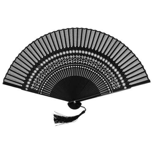 Gadpiparty Eleganter Klassischer Faltbarer Handfächer Damen Vintage Stil Leicht und Robust Chinesisches Design mit Feiner Spitze für Hochzeit Tanz und Dekoration Gadpiparty Eleganter Klassischer Faltbarer Handfächer Damen Vintage Stil Leicht und Robust Chinesisches Design mit Feiner Spitze für Hochzeit Tanz und Dekoration von Gadpiparty
