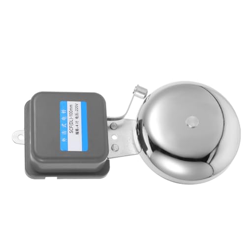 Gadpiparty Elektrische Klingel aus Verchromtem Laute Alarmglocke für Zuhause und Einfache Installation Robust und Langlebig für und Werkstätten von Gadpiparty