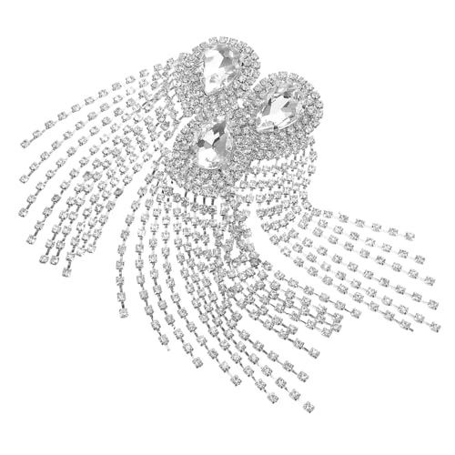 Gadpiparty Europäische Diamantanzug Quasten Dekorationen Quaste Schulter Mode Schulter Epaulette Quaste Abzeichen Anzug Zubehör Fransen Epauletten Schulter Schmuck Männer Epauletten Strass von Gadpiparty