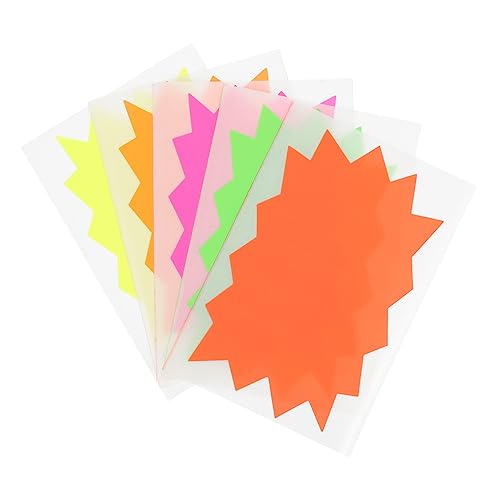 Gadpiparty Explosionförmige Klebeetiketten Bunte Selbstklebende Aufkleber für Diy Schule und Büro für Taschen Umschläge und Fluoreszierende Farben Starke Haftung von Gadpiparty