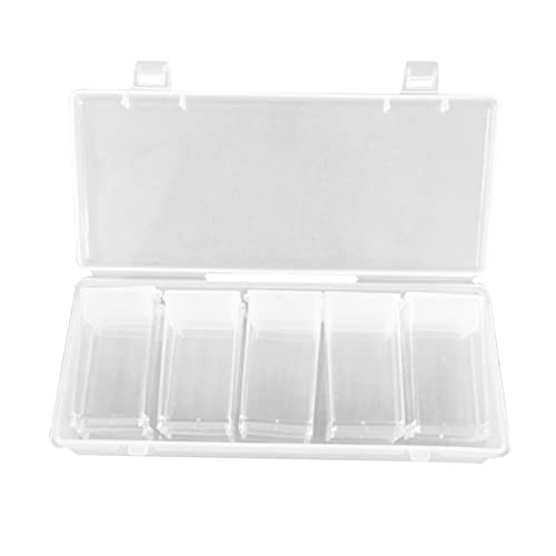 Gadpiparty Fächer Transparente Aufbewahrungsbox Kunststoff mit Abnehmbaren Trennwänden Organizer für Schmuck Perlen Nail Art Zubehör und Mehr für Vielseitige Nutzung von Gadpiparty