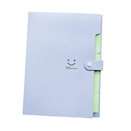 Gadpiparty Fächermappe aus Kunststoff mit Fächern Ordner Set Blau und Erweiterbarer Dokumenten Organizer für Büro Schule und Zuhause Sicherer Druckknopfverschluss von Gadpiparty