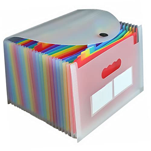 Gadpiparty Fächerordner mit Transparenter Regenbogen Akkordeon Aktenordner für Büro Flexibel und Tragbar für Dokumentenarchivierung und Organisation von Gadpiparty