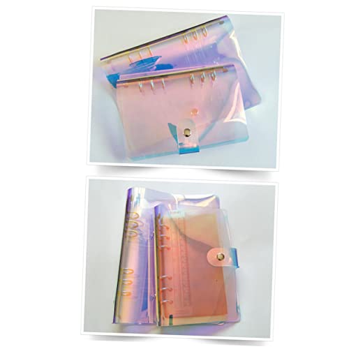 Gadpiparty Farbenfroher Locher Ordner mit Transparenter PVC Hülle Langlebiger Klammer Leicht und Tragbar mit Knopfverschluss zum Sicheren für Schule Büro und Organisation von Gadpiparty