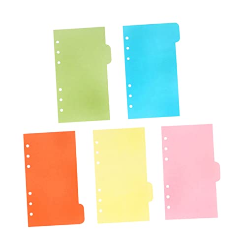 Gadpiparty Farbige Trennblätter für Ringbuch und Planer Einsetzbare Index Seitenteiler aus Stabilem Papier zur Organisation von Dokumenten und Notizen und Praktisch für Einfaches Lernen und von Gadpiparty