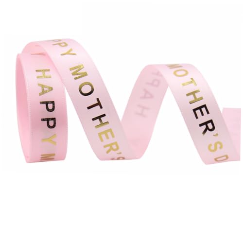 Gadpiparty Festliches Geschenkband Polyester Satinband für Muttertag Geschenkverpackung Dekoratives Schleifenband für Party Deko und DIY Basteln von Gadpiparty