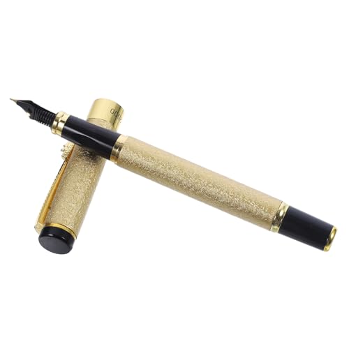 Gadpiparty Füllfederhalter Metall mit Feiner Spitze Ergonomisch Rutschfest Tragbar für Kalligraphie und Bürogebrauch Kleines Schreibgerät in Champagnergold Gadpiparty Füllfederhalter Metall mit Feiner Spitze Ergonomisch Rutschfest Tragbar für Kalligraphie und Bürogebrauch Kleines Schreibgerät in Champagnergold von Gadpiparty
