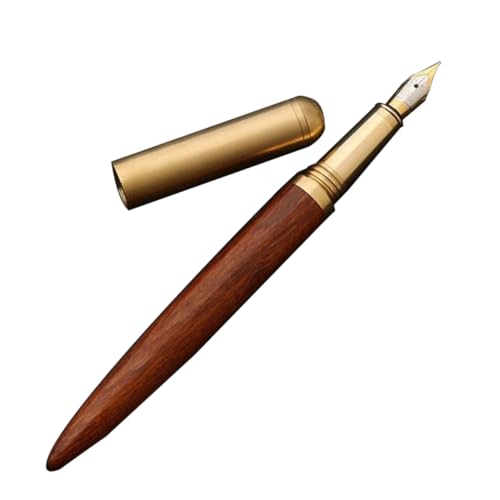 Gadpiparty Füllfederhalter aus Natürlichem mit Tintenpatrone Klassischer Holzstift für Schule und Büro Langlebig Kalligraphie Üben für Schüler und Künstler Zufällige Farbe Zufällige Farbe von Gadpiparty