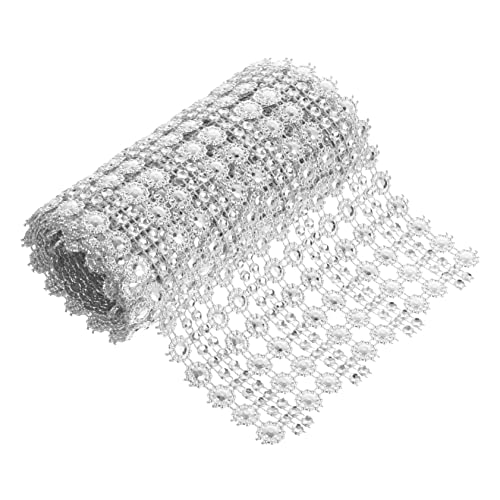 Gadpiparty Funkelndes Blüten Diamantnetz Dekoratives Strassband für DIY Kostümverzierung Mehrzweck Bastelband für Kleidung Hochzeit und Heimdeko Schneidbares Glitzerndes Mesh Trim von Gadpiparty