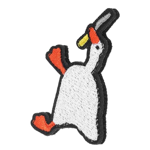 Gadpiparty Gänseförmiger DIY Patch Aufnäher für Kleidung und Taschen Lustiger Bunter Aufbügel Patch zur Dekoration und Reparatur von Kleidung Accessoire für Nähprojekte von Gadpiparty