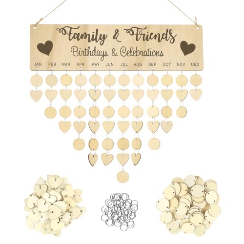 Gadpiparty Geburtstagskalender, Familie, Geburtstag, Erinnerung, Kalender, Holzschild, Wand, Tür, Schild, Dekoration, hängend, Weihnachtsgeschenke, 100 Etiketten mit Löchern und Motiven Gadpiparty Geburtstagskalender, Familie, Geburtstag, Erinnerung, Kalender, Holzschild, Wand, Tür, Schild, Dekoration, hängend, Weihnachtsgeschenke, 100 Etiketten mit Löchern und Motiven von Gadpiparty