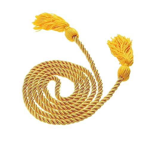 Gadpiparty Graduierung Kordel Gelb Rayon Geflochtene Ehrenkordel mit Quasten für Abschlussfeier und Doktorhut Festliche Ehrenschnur für Graduation Events Gadpiparty Graduierung Kordel Gelb Rayon Geflochtene Ehrenkordel mit Quasten für Abschlussfeier und Doktorhut Festliche Ehrenschnur für Graduation Events von Gadpiparty