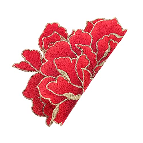 Gadpiparty Große Peonien Blumen Stickerei Patch Dekorativer Stoffflicken zum Aufnähen für Kleidung Taschen und Diy Projekte zur Verdeckung von Flecken und Schäden ohne Kleber Waschbar und Gadpiparty Große Peonien Blumen Stickerei Patch Dekorativer Stoffflicken zum Aufnähen für Kleidung Taschen und Diy Projekte zur Verdeckung von Flecken und Schäden ohne Kleber Waschbar und von Gadpiparty