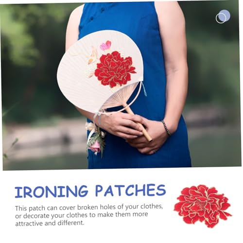 Gadpiparty Großer Pfingstrosen Stickpatch zum Aufnähen Dekorativer DIY Reparaturflicken für Kleidung Vielseitig für Shirts Mäntel Pullover ohne Kleber Bestickte Applikation für Gadpiparty Großer Pfingstrosen Stickpatch zum Aufnähen Dekorativer DIY Reparaturflicken für Kleidung Vielseitig für Shirts Mäntel Pullover ohne Kleber Bestickte Applikation für von Gadpiparty